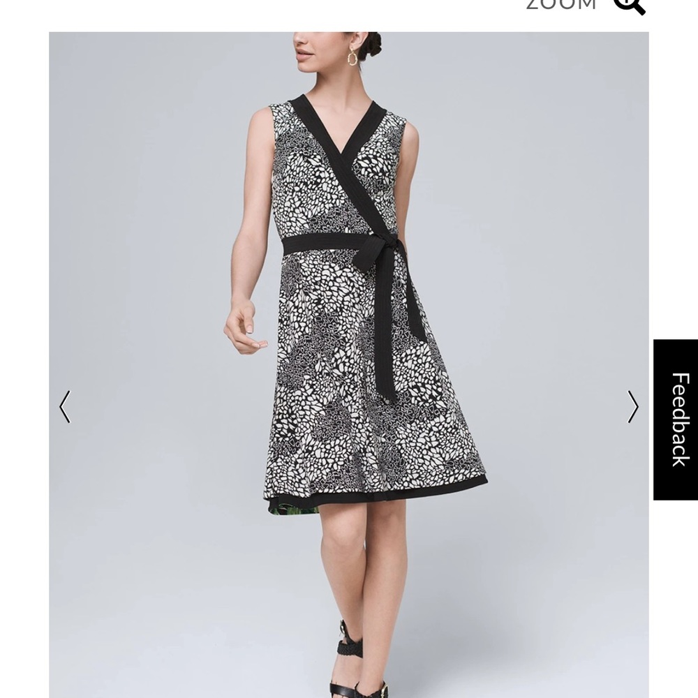 WHBM REVERSIBLE MATTE JERSEY WRAP DRESS